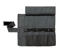 Funda enrollable para cuchillos, negra, cuero, F.DICK