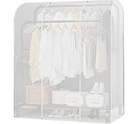 Funda for perchero, bolsa for ropa, funda antipolvo for perchas con cremallera for abrigos, chaquetas, camisas, vestidos(B,130x50x150cm) x20x59in)