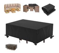 Funda Impermeable Exterior Sillas 190x150x75cm Muebles De Jardín Al Aire Libre,Fundas Para Juegos De Muebles,Conjunto Terraza Exterior para Juego de Muebles de Jardín Funda Exterior Impermeable Sofa