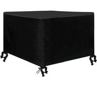 Funda impermeable negra para muebles de jardín, 135x135x75 cm