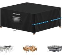 Funda impermeable negra para muebles de jardín, fabricada en tela Oxford 420D