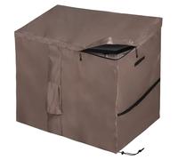 Funda impermeable para muebles de jardín - Funda para cajas de almacenamiento para exteriores - Tejido Oxford 420D - Diseño con techo inclinado - Protección contra las inclemencias del tiempo - Cierre