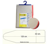 Funda mesa plancha espuma metalizada 120x42 cm.