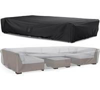Funda Muebles Jardín Impermeable 250x210x90cm, Funda Sofa Jardín Exterior 600D Tela Oxford Impermeable con Revestimiento de PU, Trunk Funda Mesa Jardín con Salida de Aire para Mesas y Sillas, Sofás