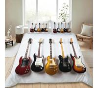 Funda Nordica Cama 105 Guitarra Eléctrica Funda Edredon 200x200 Impresión 3DMúsica Rock Ropa de Cama Fundas de Edredón Microfibra Suave y 2 Fundas de Almohada 50x75 H/2122