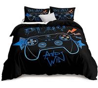Funda Nordica Cama 90/105/135/150 Juvenil Niños Niñas Game Player Gamepad Decoración Lmpresión Microfibra Funda de Almohada Ropa De Cama 3D 2/3 Piezas Juego De Cama (Gamepad 5,Cama 80/90-155 x 220 cm)