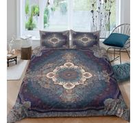 Funda Nordica Cama 90 Patrón de Mandala Ropa de Cama 3D Arte PersaMicrofibra Suave 3 Piezas Include 1 Fundas Nórdica 155x220 cm y 2 Fundas de Almohada 50x75cm E-1866
