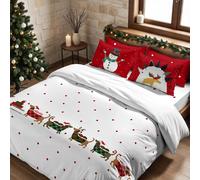 Funda nórdica con clicks Colección Especial navidad BL Belum - Suave funda nórdica de algodón para el invierno - ¡Ideal para la temporada navideña! 100% poliéster Laponia 49