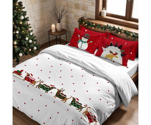 Funda nórdica con clicks Colección Especial navidad BL Belum - Suave funda nórdica de algodón para el invierno - ¡Ideal para la temporada navideña! 100% poliéster Laponia 52