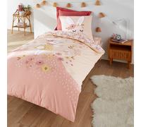 Funda nórdica de algodón orgánico, Lapin fleuri. Talla Cama 105cm (200x200cm). Color Estampado Rosa