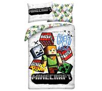Funda Nórdica Reversible Minecraft 100% Algodón Boom Creepers Tamaño Único UE