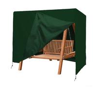 Funda Oxford 210D para columpio de exterior para silla colgante de patio de 3 plazas, impermeable, protección de muebles de jardín con cordón ajustable (es verde)