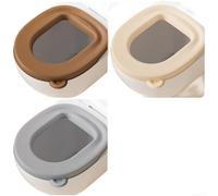 Funda para asiento de inodoro de EVA impermeable diseñada para inodoros de tamaño estándar, incluyendo modelos redondos ovalados y alargados (tres paquetes mixtos)