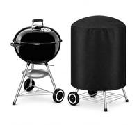 Funda para Barbacoa Redonda para Weber One-Touch Premium 67 cm 2010-2014, Tejido Oxford Resistente al Agua con Cordón Ajustable para Jardín, Patio y Terraza