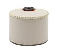 Funda para botella de gas de 12,8 cm, piel vegetal para exteriores (corta | Piel sintética retro, para protección contra impactos, ajuste seguro para botellas de 230 g, esencial para seguridad al aire