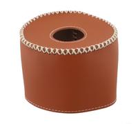 Funda para botella de gas de 12,8 cm, piel vegetal para exteriores (marrón | Piel sintética retro, para protección contra impactos, ajuste seguro para botellas de 230 g, esencial para seguridad al aire