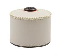 Funda para botella de gas de camping al aire libre, estilo retro, negro y | Carcasa resistente a los impactos, piel sintética retro, ajuste seguro, tamaño de 12,8 cm, esencial para acampar