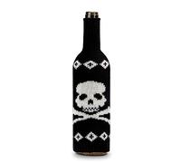 Funda para botella de vino de Halloween, calabaza, calavera, arañas, bolsas de tejer, decoración de mesa de bruja, soporte de Halloween, decoración de calabaza, suministros de fiesta, b, Talla única