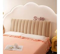 Funda para cabecera de Cama de Terciopelo Grueso con Acolchado Suave, Funda elástica Universal para cabeceras de Cama Individuales, Dobles y tamaño King- Brown A|| 180×70cm