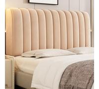 Funda para Cabecero de Cama, para Decoración Dormitorio, Todo Incluido | Tejido De Terciopelo Suave, para Camas Individuales Dobles King Queen, Con Relleno, Lavable(Khaki,150cm)