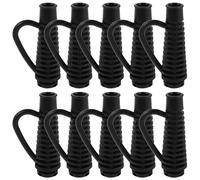 Funda para Cable de Secador de Pelo 10 Piezas Plástico Negro