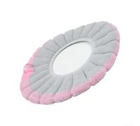 Funda para calentador de asiento de inodoro con asa, tela acrílica, lavable, elástica, se adapta a asientos ovalados y alargados, varios colores, 30 x 30 cm, accesorio de baño aislante suave para