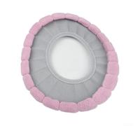 Funda para calentador de asiento de inodoro con asa, tela acrílica, lavable, elástica, se adapta a asientos ovalados y alargados, varios colores, 30 x 30 cm, accesorio de baño aislante suave para
