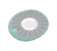 Funda para calentador de asiento de inodoro con asa, tela acrílica, lavable, elástica, se adapta a asientos ovalados y alargados, varios colores, 30 x 30 cm, accesorio de baño aislante suave para