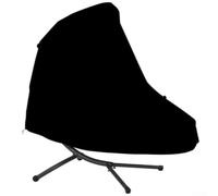 Funda para diván de acero curvado colgante, resistente al agua, protección para muebles de patio al aire libre, resistente a los rayos UV, color negro, 78 x 73 x 46 pulgadas