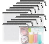 Funda para documentos A5, impermeable, 12 unidades, 24x18 cm, con cremallera, ideal para oficina y viajes