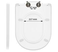 Funda para el asiento del inodoro, fabricada en polipropileno duradero, de ajuste universal, embalaje completo