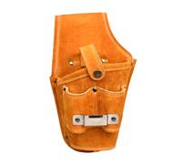 Funda para herramientas, cinturón de herramientas de piel, bolsa organizadora, multiherramienta con soporte para cinta métrica para electricistas, fontaneros, carpinteros