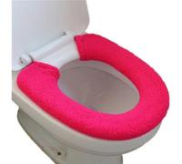 Funda para inodoro Ibenzoa® Rosa, lavable – material de corcho suave para mayor comodidad e higiene, universal para formas en V y en O, reutilizable, con sistema de sujeción mediante botones