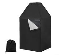 Funda para Kegerator 210D Oxford Impermeable Protectora Negra Antipolvo para Enfriador de Exterior 24.5x26.5x37 Pulgadas