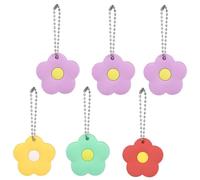 Funda para Llave de Casa de Silicona, 6 Piezas, Forma Flor Varios estilos | Protector Organizador, Diseño Grande para Llaves Domésticas, Llavero Acabado Floral Estilo Aleatorio