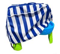 Funda para mesa de agua para niños con tela Oxford 210D, protección impermeable contra el polvo para mesas de juego infantiles, se adapta a 94 x 56 x 65 cm con correas seguras para las piernas (azul)