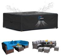 Funda para muebles de jardín resistente al invierno, de 150x150x74 cm, impermeable, robusta, resistente a los rayos UV, fabricada en tejido Oxford de 420D