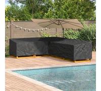 Funda para muebles de jardín – Tejido Oxford 600D – 355 x 275 x 80 cm – Funda negra resistente a desgarros para uso en exteriores