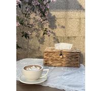 Funda para pañuelos de papel hecha de agua, de forma rectangular, con dimensiones de 26 x 15,5 x 12 cm, ideal para el baño
