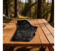 Funda para silla de huevo resistente al agua, tela 210D con dobladillo elástico para sillas mecedoras de patio y asientos Papasan, color negro (44.1 x 37.8 x 29.9 pulgadas)