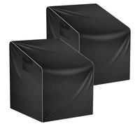 Funda para silla de patio, 210D para exteriores, impermeable, para sillas de salón, color negro, alta tensión, cubiertas para muebles de patio para columpios, mimbre, balanceo, sofá individual (2