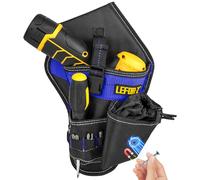 Funda para Taladro, Funda de Impacto Resistente para cinturón de Herramientas, Soporte de Taladro, Bolsa de Taladro Que se Adapta a la mayoría de taladros, Negro/Azul