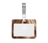 Funda para tarjetas de identificación de plástico duro con textura de cabello brillante, color rubio, protector de etiqueta de nombre para enfermeras y oficina