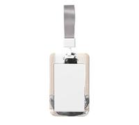Funda para tarjetas de identificación deslizante de plástico duro con diseño de acuarela minimalista para mujer, protector de etiqueta de nombre para enfermeras y oficina