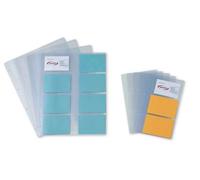 Funda para tarjetas pardo pvc 150µ 4º 3 dptos. 4 tal. paquete de 10
