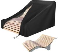 Funda para tumbona de jardín, cubierta protectora para tumbona, resistente a las inclemencias del invierno, ideal para tumbonas de madera, para uso en exteriores, fabricada en tejido Oxford de 410D, c