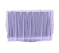 Funda Para TV A prueba de polvo televisión LCD Cubra el hilo la flor púrpura rosa 32 "36" 40 "46" 50 "55" 60 "65" pulgada televisor Protector pantalla montado en pared Cubrir(Flower 32to37inch)