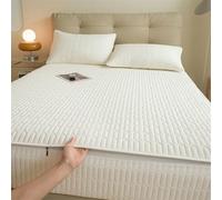 Funda protectora de colchón transpirable e impermeable - Sábana bajera ajustable a prueba de polvo y lavable para camas individual/matrimonial/king - Blanco 90 x 190 cm + 18 cm de profundidad