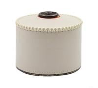 Funda protectora de piel sintética con diseño retro para botellas de gas, resistente a la intemperie y transpirable, ideal para cocinar al aire libre y viajes, color negro, 1 unidad (corto beige)