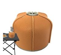 Funda protectora de piel sintética para almacenamiento de estufa, funda de almacenamiento decorativa para hombres y mujeres, camping al aire libre, Brown, Refer to description